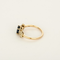Elegante Bague, or rose, saphir et diamants