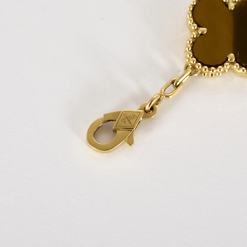 Bracelet VAN CLEEF & ARPELS Bracelet Vintage Alhambra en Or jaune 18k Oeil de tigre 58 Facettes DV0370-8