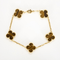 Bracelet VAN CLEEF & ARPELS Bracelet Vintage Alhambra en Or jaune 18k Oeil de tigre 58 Facettes DV0370-8