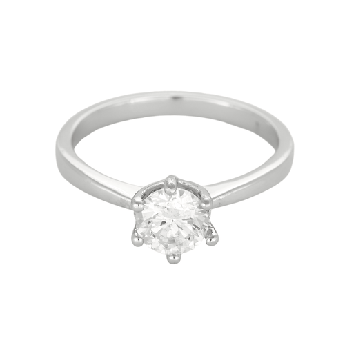 Ring Solitär aus Weißgold, Diamant ca. 0,80 Karat
