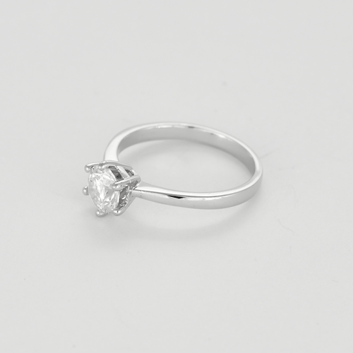 Ring Solitär aus Weißgold, Diamant ca. 0,80 Karat
