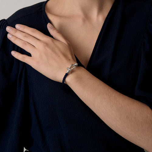 Bransoletka z białego złota 18k z diamentem