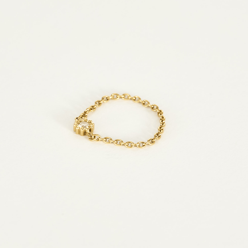 Ring aus 18k Gelbgold mit Diamant