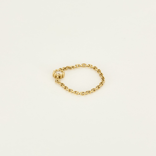 Ring aus 18k Gelbgold mit Diamant