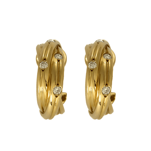 CARTIER - Trinity Constellation - Para kolczyków z żółtego złota 18K