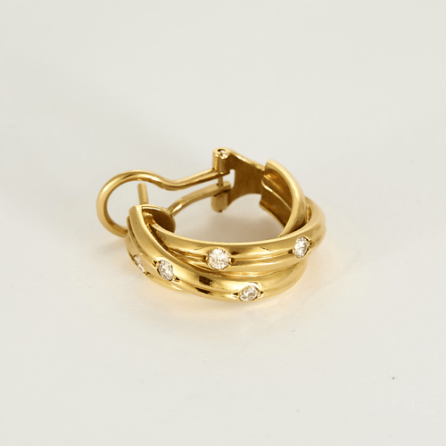 CARTIER - Trinity Constellation - Para kolczyków z żółtego złota 18K