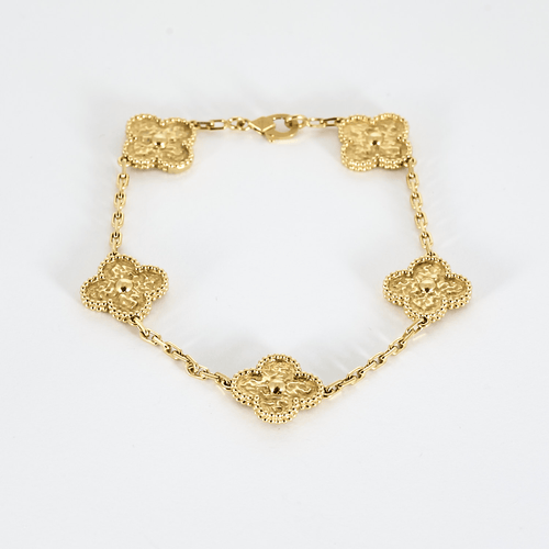van-cleef-arpels 18K黄金手链 Vintage Alhambra