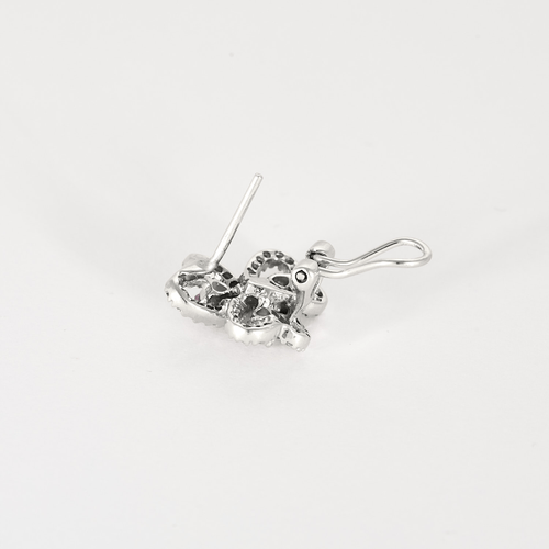 Oorbellen Oorbellen in 18k witgoud Diamant en Saffier 58 Facettes DV31196-7