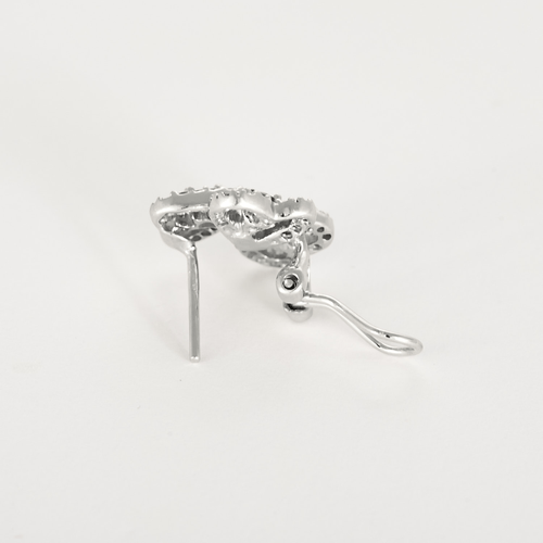 Oorbellen Oorbellen in 18k witgoud Diamant en Saffier 58 Facettes DV31196-7