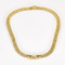 Halskette aus 18k Gelbgold mit Diamant und Saphir