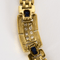 Halskette aus 18k Gelbgold mit Diamant und Saphir