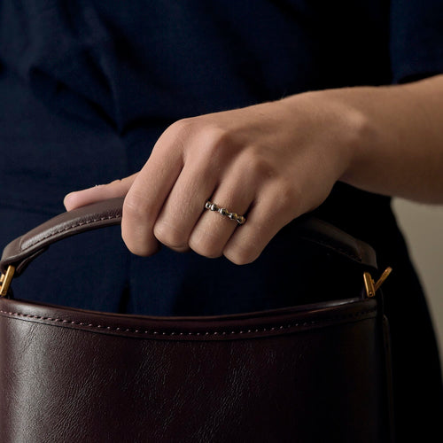 CHANEL – Сватбена халка сивозлатиста перлена