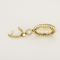 Pair of Earrings in yellow gold, lemon quartz and diamonds