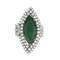 56 Bague en Or blanc 18k Emeraude 58 Facettes DV31314-2