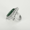 56 Bague en Or blanc 18k Emeraude 58 Facettes DV31314-2