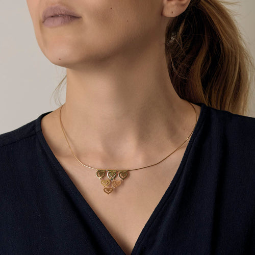 OJ. PERRIN - COEUR LÉGENDE - Naszyjnik z żółtego złota 18k