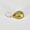 Pair of earrings in white gold, lemon quartz and diamonds