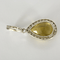 Pair of earrings in white gold, lemon quartz and diamonds