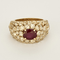 Ring aus 18k Roségold Rubin