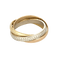 CARTIER - Trinity, small model, half-pavé - Three-gold and diamond ring