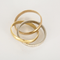 CARTIER - Trinity, small model, half-pavé - Three-gold and diamond ring