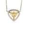 Collar de oro amarillo y oro gris, diamante de aproximadamente 0,65 quilates