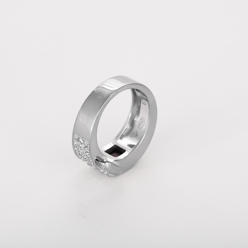 PIAGET - Miss Protocole - Inel din aur gri, safir roz și diamante