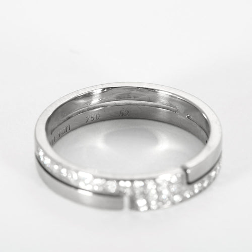 Bague 52 Dinh Van- Seventies - PM-  Bague en or gris et diamants 58 Facettes DV27788-4