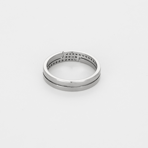 Bague 52 Dinh Van- Seventies - PM-  Bague en or gris et diamants 58 Facettes DV27788-4