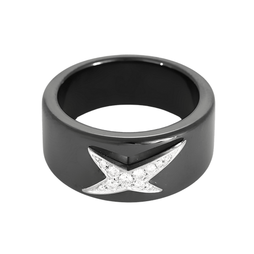 MAUBOUSSIN - DER STERN DES ENGELS UND DES DÄMONS - Ring aus Keramik, Weißgold, Diamanten