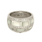 Anden ring i 18k hvidguld med diamant og perlemor