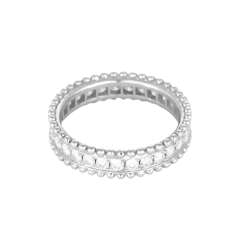 Van Cleef & Arpels - Perlée Diamantes - Elegante anel em ouro branco e diamantes