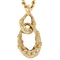 18k yellow gold and diamond necklace.