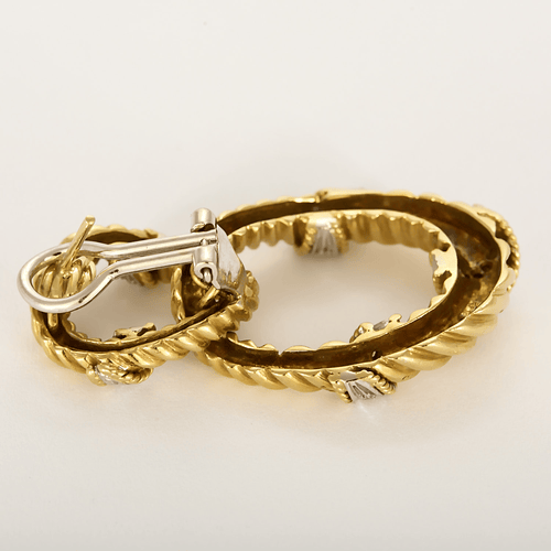 Boucles d'oreilles en Or jaune 18k Diamants 58 Facettes DV31430-2