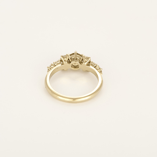 52 Bague en Or jaune 18k Diamant and Zircon 58 Facettes DV31031-1