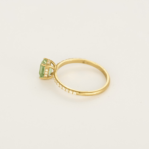 Bague 52.5 Bague en Or jaune 18k Tourmaline and Diamant 58 Facettes DV31571-1