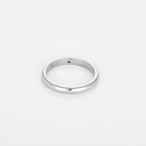 Bague 56 Alliance en platine et diamant 0,06 carat 58 Facettes DV31311-1