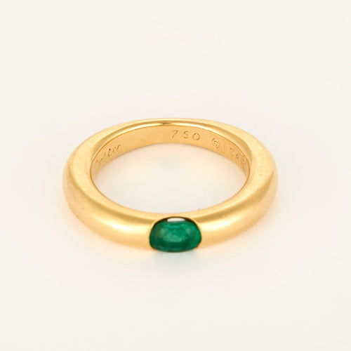 Cartier 18k Yellow Gold Emerald Ring