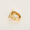 Bague or jaune diamant marquise 4.48 carats et petits diamants