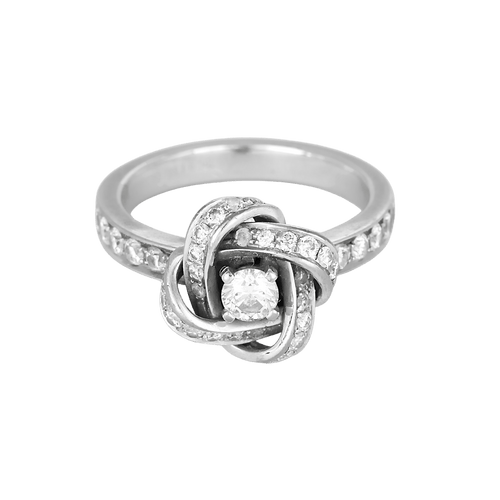 BOUCHERON - Pivoine - Bague en or blanc, diamants