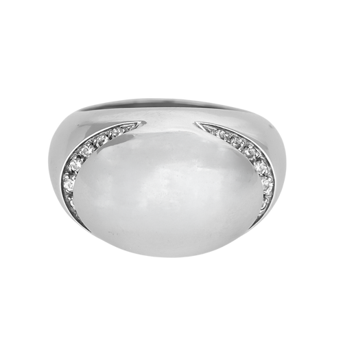 Anel em Ouro branco 18k Diamante