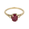 Bague 55 Bague en or blanc ornée d’un rubis de 1,50 carat, épaulé de diamants pour 0,12 carat au total 58 Facettes DV31868-2