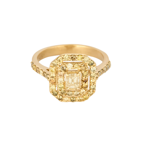 Pierścionek z białego złota 14k z diamentem