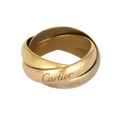 61 CARTIER - Trinity - Modèle Extra Large - Alliance trois ors 58 Facettes DV31737-1