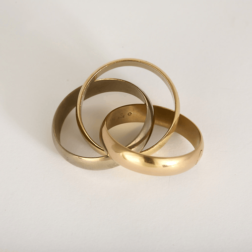 Bague 61 CARTIER - Trinity - Modèle Extra Large - Alliance trois ors 58 Facettes DV31737-1