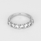 Elegant Half-Wedding band in platinum and diamonds: 0.70 carat total