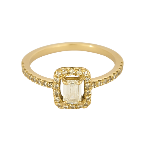 Ring aus 18 Karat Gelbgold mit Diamanten