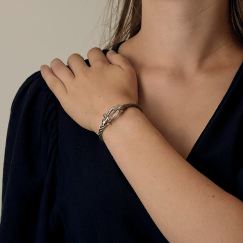 FRED - FORCE 10 - Grand modèle Bracelet en Or blanc 18k