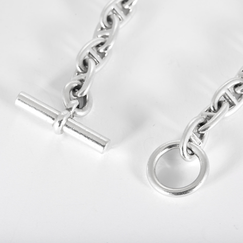 Hermes Collier Chaîne d'Ancre Argent