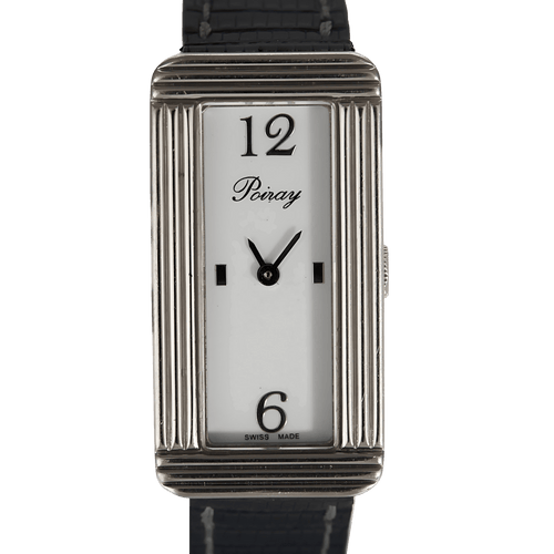 POIRAY - Ma Baguette - Ma première allongée - Montre en acier à boitier rectangulaire et à mouvement quartz